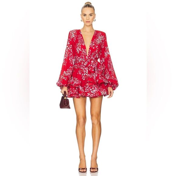 Bronx and Banco Dresses & Skirts - NWOT BRONX AND BANCO BEDOUIN MINI DRESS Elegant Red Floral